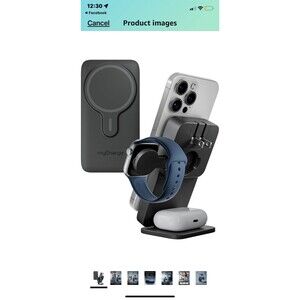 Wireless Charger Foldable 3 in 1 Apple Charging Station & MagSafe Battery Pack
